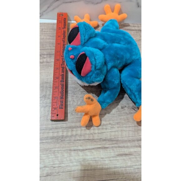 Blue & Orange Plush Frog Stuffed Animal 12" By Great American Toy Co. Soft - Picture 7 of 9